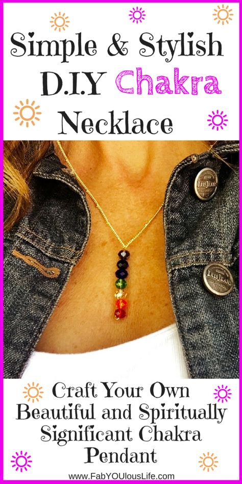 Simple & Stlylish D.I.Y. Chakra Necklace Chakra Necklace Diy, Chakra Jewelry Diy, Lifestyle Hack, Chakra Pendant, Mind Body Connection, Chakra Necklace, Necklace Craft, Chakra Jewelry, Best Blogs