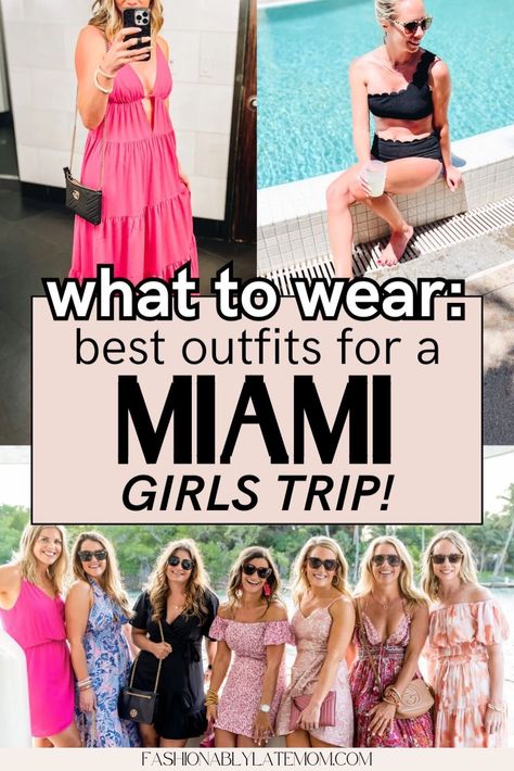 Looking for the perfect Miami Outfits for a Girls Weekend? Our blog post has you covered with a comprehensive Miami Packing List and the best Vacation Outfits to make your trip memorable. Dive into the latest Miami Beach Fashion trends and ensure you look fabulous at every event. Outfits To Wear In Miami, Trendy Vacation Outfits, Miami Beach Girls, Beach Night Outfit, Miami Packing List, Miami Vacation Outfits, Miami Girls Trip, Miami Outfit Ideas, Miami Beach Outfits