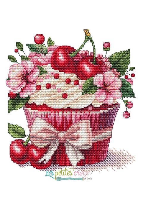 Cross Stitch design Cupcake Cross Stitch, Free Cross Stitch Designs, Kawaii Cross Stitch, Understand Me, Beautiful Cross Stitch Pattern, Beautiful Cross Stitch, Cute Cross Stitch, Cross Stitch Alphabet, Embroidery Patterns Free