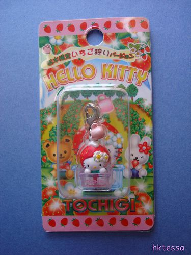 Hello Kitty Tochigi Strawberry limited mascot-2006. Gotochi Charms, Hello Kitty Gotochi, Sanrio Charms, What In My Bag, Phone Charms, Cute Keychain, All Things Cute, Cute Charms, Art Festival