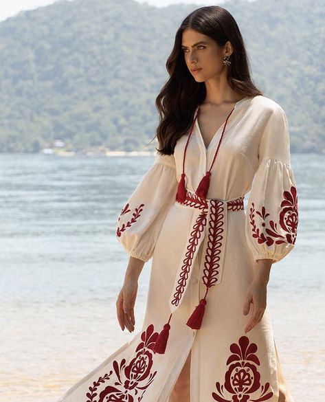 Spring Dress Ideas, Slavic Embroidery, Linen Style Fashion, Modern Skirt, Beauty Haul, Frock Fashion, Iranian Women Fashion, Spring Ideas, The Bohemian