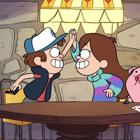 Puzzle Piece Art Project, Cartoon Siblings, Gravity Falls Mabel And Dipper, Gravity Falls Dipper And Mabel, Dipper E Mabel, Puzzle Piece Art, Mabel And Dipper, Pines Family, Dipper Y Mabel