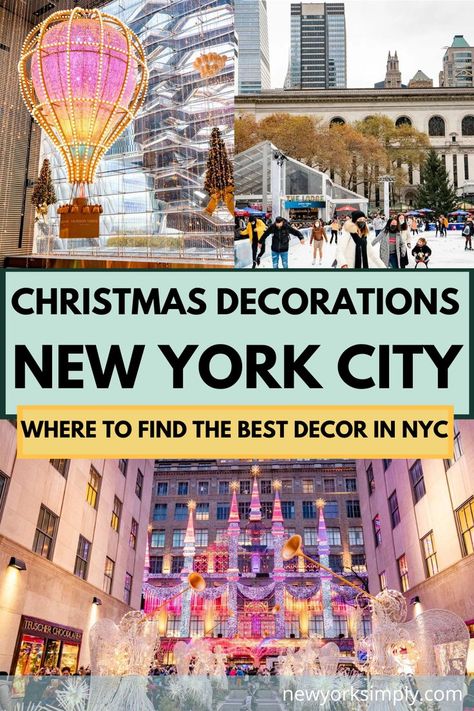 New York Aesthetic Christmas, Christmas Tree Nyc, Things To Do Christmas, Chelsea Market Nyc, New York Christmas Time, Christmas In New York Aesthetic, Best Christmas Decorations, Christmas Nyc, New York City Christmas