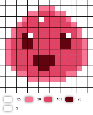 Pink Slime Technoblade Perler Beads, Slime Rancher Pixel Art, Pixel Art Slime, Slime Rancher Perler Beads, Chappell Roan Perler Bead, Minecraft Axolotl Pixel Art, Yami Kawaii Perler Beads, Minecraft Pattern, Pink Slime