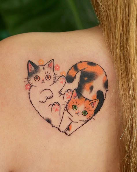 Tattoo artist Yoon | Seoul, South Korea | iNKPPL Miniature Tattoos, Tatuaje Studio Ghibli, Kitten Tattoo, Cute Cat Tattoo, Black Cat Tattoos, Tattoo Aesthetic, Court Wedding, Kawaii Tattoo, Cat Stamp