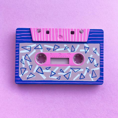 Slide Photoshoot, Wooden Flamingo, Cassette Tape Art, Cassette Audio, Upcycle Ideas, 80s Theme, Tape Art, Bullet Points, Disney Home