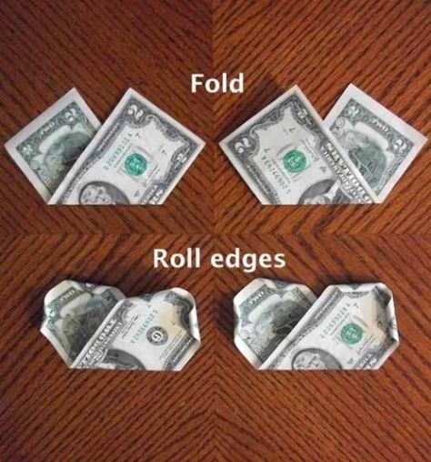 An angled fold makes the finished petals look attractively spaced on the finished flower. Money Roses, Graduation Money Lei, Graduation Money Gifts, Money Rose, Folding Money, Dollar Origami, Dollar Bill Origami, Money Flowers, Graduation Money