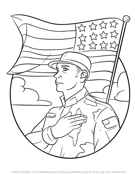 US American Soldier Army Navy Coloring Pages For Kids Patriotic July 4th Independence Day Simple Easy Coloring Printables (2) Usa Coloring Page, Veterans Day Drawing Ideas, Soldier Drawing Army, Solider Drawings, Patriotism Drawing, Army Drawing Easy, Soldier Drawing Easy, Patriotic Drawings, Army Coloring Pages