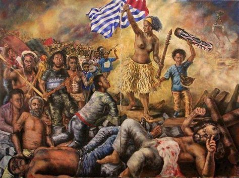 Revolution Philippine Revolution, People Power Revolution Philippines, Kolonialisme Dan Imperialisme, Delacroix Paintings, Batik Papua, Revolutionary Art, Papua New Guinea Culture, West Papua, Papua New Guinea