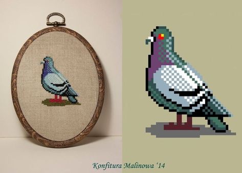 Embroidery On Linen, Modele Pixel Art, 강아지 그림, Stitch Pictures, Mini Cross Stitch, Pixel Pattern, Pixel Art Pattern, Crochet Tapestry, 자수 디자인