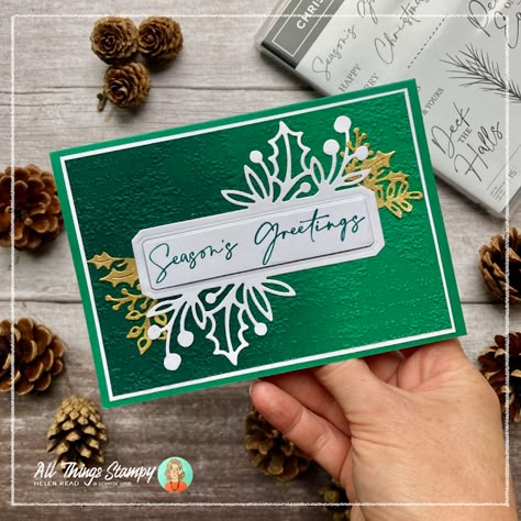 Stampin Up UK Christmas Classics card ideas October Mood Board, Christmas Cards Handmade Diy, Stampin Up Wedding Cards, Elegant Christmas Cards, Papercraft Christmas Cards, Classic Christmas Cards, October Mood, Christmas Cards 2017, Shaded Spruce