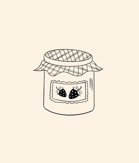 Jam Jar Doodle, Marmalade Jar Tattoo, Jam Tattoo Jar Of, Jelly Jar Drawing, Jelly Jar Tattoo, Marmalade Tattoo, Peanut Butter Tattoo, Jam Jar Drawing, Jam Doodle