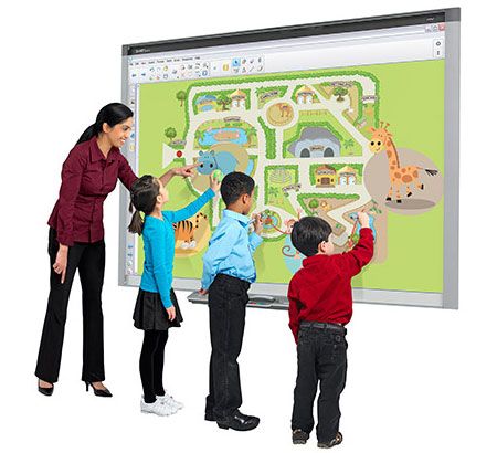 "Touch is the essence of what we do," said Currie. "It is so important. Kids want to be able to touch and to collaborate with other students... Interactive Whiteboard Activities, Smart Board Activities, Foreign Language Classroom, Smart Logo, Key Stage 2, Language Classroom, Key Stage 1, Interactive Board, Interactive Whiteboard