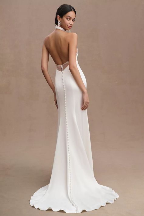 Beach wedding dresses backless