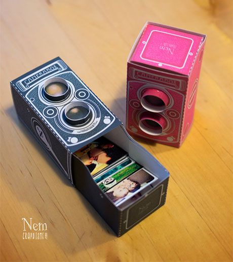 Paperized: Vintage Camera Paper Box Paperized Crafts, Camera Crafts, Paper Camera, Diy Camera, Gifts Box, Box Camera, Astuces Diy, Paper Diy, Diy Gift Box