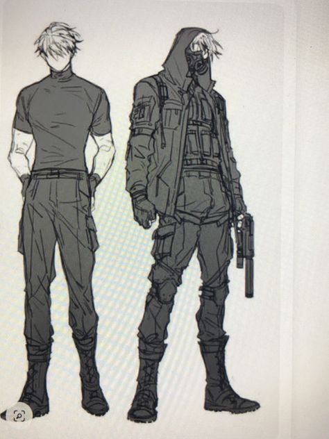 Battle Uniform Design, Army Outfit Drawing Reference, Bulletproof Vest Drawing Reference, Army Outfit Drawing, Villian Outfit Drawing, Combat Outfits Men, Army Clothes Drawing, Tactical Oc Art, Police Oc Male