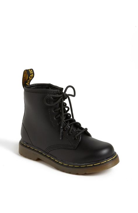 Dr. Martens Kids' Boot | Nordstrom Toddler Boots, Dr Martens Boots, Unisex Shoes, Boy Shoes, Kids Boots, Dr. Martens Boots, Lace Up Boots, Leather Fashion