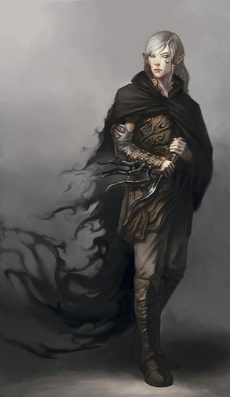 eladrin rogue (artist?) Shadar Kai, Halfling Rogue, Men Character, Arcane Trickster, Pathfinder Character, Elves Fantasy, Art Men, Dungeons And Dragons Characters, Dark Elf