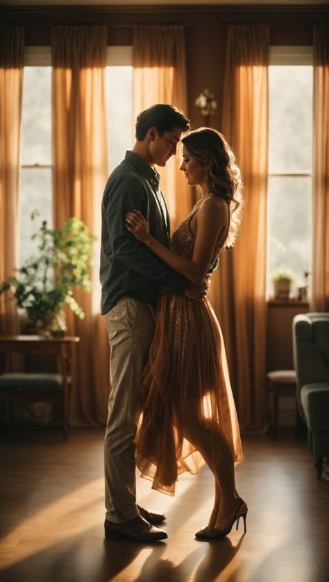 "Romantic Slow Dance in Living Room" Couple Dancing Photography Romantic, Room Creative Ideas, Intimate Living Room, Two Step Dance, Best Living Room Ideas, Romantic Dance, Steps Dance, Heartwarming Photos, Cute Couple Dancing