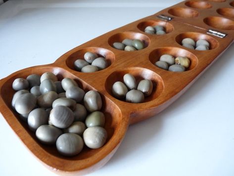 Mancala Game Aesthetic, Oware Game, Ashanti Tribe, Mancala Board, Giant Yard Games, Mancala Game, Ancient Africa, Clay Model, Desk Inspiration