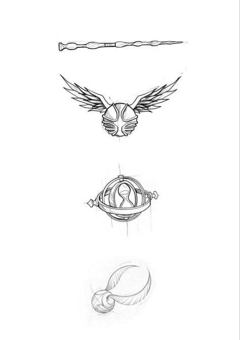 Harry Potter Tattoo Flash, Tiny Snitch Tattoo, Gold Snitch Tattoo, Harry Potter Flash Tattoo, Subtle Harry Potter Tattoo, Tatuajes Harry Potter, Harry Potter Tattoos Golden Snitch, Harry Potter Tattoos Unique, Artsy Harry Potter Tattoo