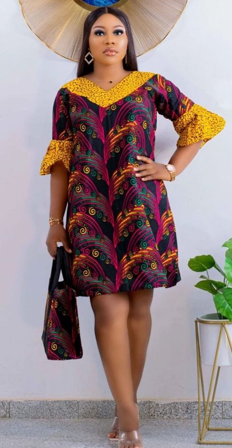 African Dress For Ladies, Dress For Ladies, Ankara Short, Classy Short Dresses, African Fabric Dress, African Print Dress Ankara, African Dresses For Kids, Short African Dresses, African Fashion Skirts