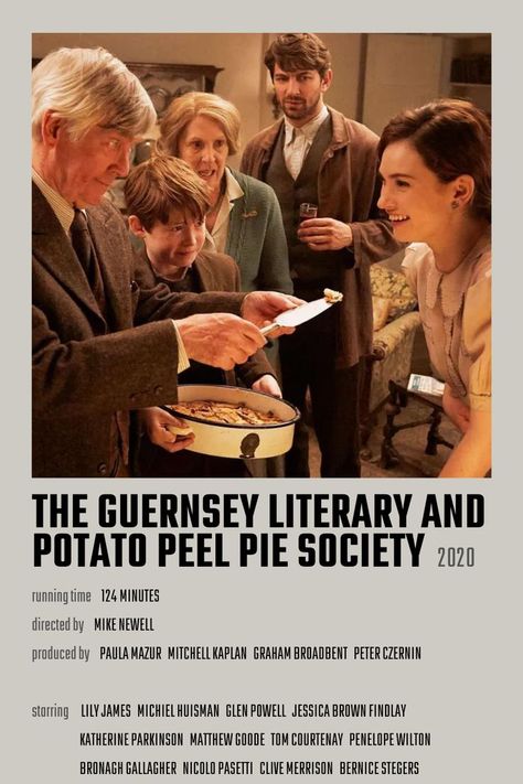 The Guernsey Literary And Potato, Potato Peel Pie, Tom Courtenay, Potato Peel Pie Society, The Guernsey Literary, Classic Films Posters, Girly Movies, The Book Thief, Great Movies To Watch