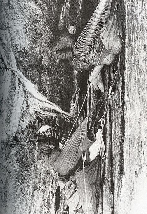 Royal Robbins in 1964 after six days on the North American Wall of El Capitan with Yvon Chouinard, Chuck Pratt and Tom Frost. Description from firstascents.tumblr.com. I searched for this on bing.com/images Yosemite Climbing, Jimmy Webb, Yvon Chouinard, A Well Traveled Woman, Royal Robbins, Climbing Gear, Rock Climbers, Yosemite Valley, Mountain Climbing