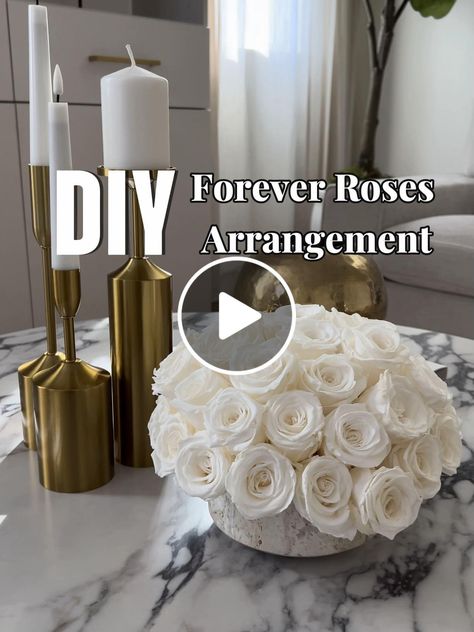 Lemon8 · DIY Forever Roses Arrangement 🌹 · @Dr. Clarissa Diy Forever Rose, Diy Rose Box Arrangement, Roses Centerpiece, Fake Roses, Forever Roses, Rose Centerpieces, Diy Roses, Forever Rose, Rose Arrangements