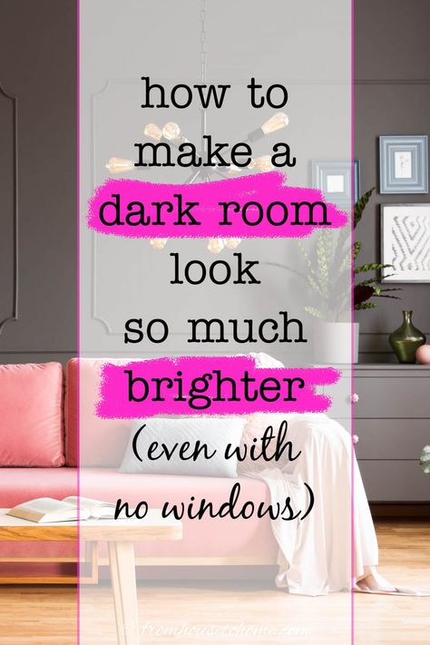 Colours To Brighten A Dark Room, Colors To Brighten A Room, Brighten Up A Dark Room, Dark Living Room Ideas, Brighten Room, Dark Dining Room, Dark Basement, Dark Living Rooms, Room Wall Colors