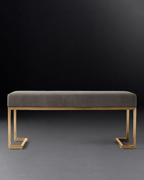 Luxury Bench Modern Bench Design, Italian Designers, Midcentury Design, Metal Furniture Design, Leather Bench, Bench Designs, Living Room Bench, Modern Bench, Iron Furniture