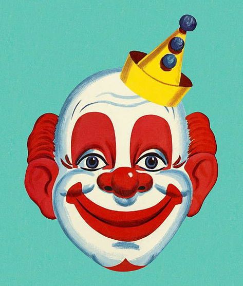 Clown Images, Clown Crafts, Clown Pics, Circus Crafts, Clown Paintings, Clown Face, Clown Illustration, Punch And Judy, Send In The Clowns