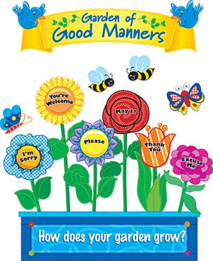 Garden Of Good Manners, Character Education Bulletin Boards, Manners Chart, Garden Theme Classroom, Classroom Bulletin Boards Elementary, Bulletin Board Tree, Creative Teaching Press, Bulletin Board Sets, Online Teachers