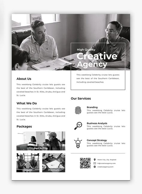 Graphic Design Newsletter, Business Flyer Design Marketing, Design Services Flyer, Flyer Template Design Layout, Company Flyer Design, Marketing Flyer Design, Company Brochure Design, Company Flyer, Photoshop Inspiration