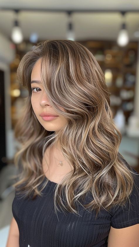 Summer's Hottest Trend: 25 Caramel Hair Color Ideas You Need to Try Frame Hair Color, Face Framing Babylights, Brown Hair With Blonde Babylights, Hair Color With Highlights Ideas, Caramel Babylights, Caramel Hair With Blonde Highlights, Balayage And Babylights, Hair Color Ideas With Highlights, Caramel Hair Color Ideas