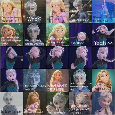 Elsa And Jack, Jelsa Comics, Jelsa Fanart, Disney Princess Babies, Jack Frost And Elsa, Jack And Elsa, Disney Theory, Funny Disney Memes, Disney Characters Videos