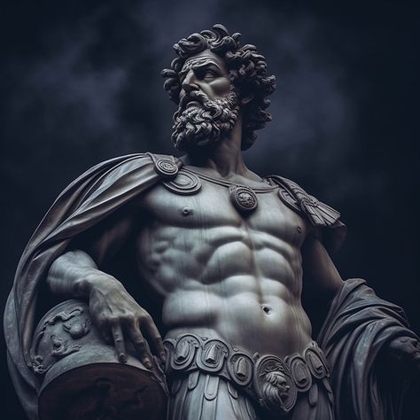 Stoic Pictures, Masculine Sculpture, Marcus Aurelius Tattoo Design, Marcus Aurelius Aesthetic, Marcus Aurelius Wallpaper, Greek Warrior Statue, Stoic Statue, Stoic Aesthetic, Stoic Warrior