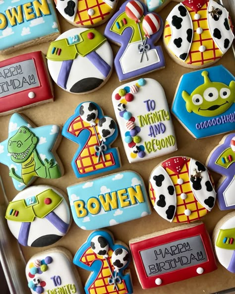 Toy Story Cookies Decorated 2nd Birthday, 2 Infinity And Beyond Birthday Cookies, 3 Toy Story Birthday, 2 Infinity And Beyond Cookies, Toy Story Cookies 3rd Birthday, Two Infinity And Beyond Birthday Cookies, Toy Story 3rd Birthday Cake, Toy Story Two Birthday, Toy Story Cookies 2nd Birthday