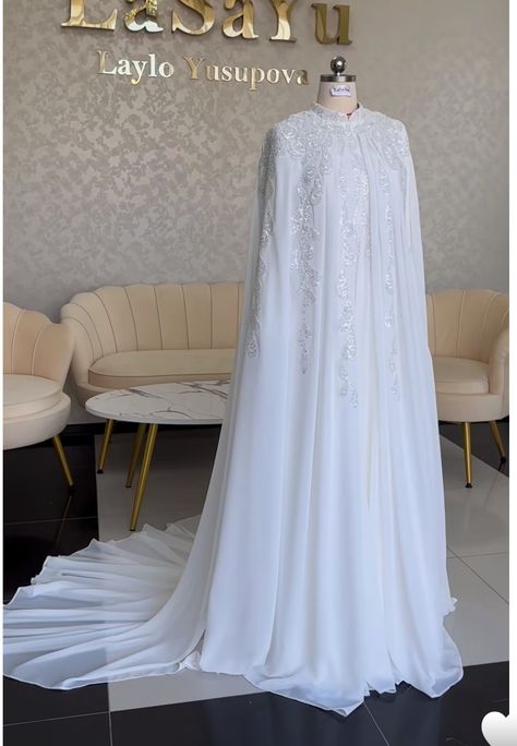 Muslimah Wedding Dress Simple, Wedding Abayas, Bianca Core, Straight Gown, Mom Wedding Dress, Wedding Dress Simple, Muslimah Wedding Dress, Muslimah Wedding, Nikkah Dress