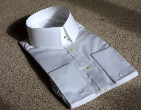 Club Collar Dress Shirt, Gentlemen Style, Victorian Men, Bespoke Shirts, Bows Diy Ribbon, Vintage Mens Fashion, Detachable Collar, Suit Shirts, Men Shirt Style