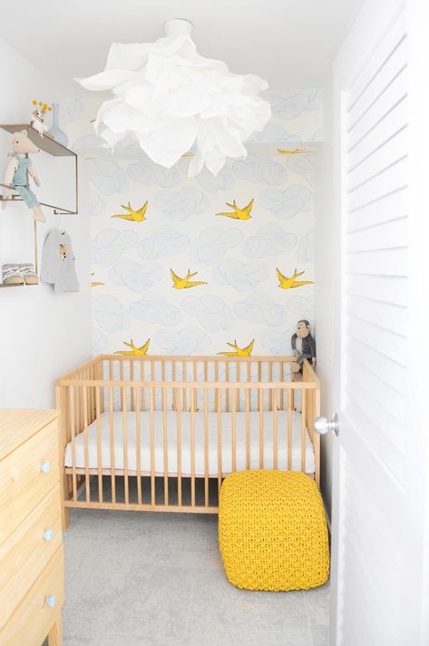 Tiny Guest Room, Small Room Nursery, Closet Nursery, Tiny Nursery, Small Baby Room, Baby Nursery Closet, Children's Bedroom Ideas, Condo Living Room, Simply Home