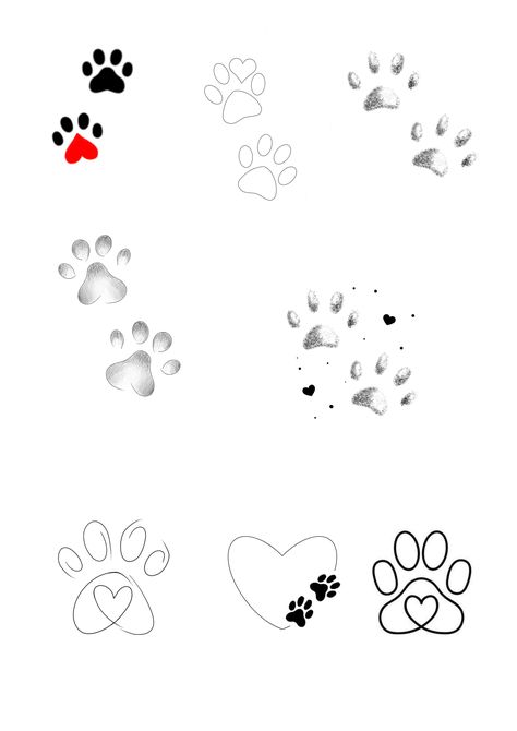 Tiny Dog Paw Tattoo, Cat Paw Print Tattoo, Paw Print Tattoos, Dog Pawprint Tattoo, Heart With Infinity Tattoo, Pawprint Tattoo, Dog Paw Tattoo, Leo Tattoos, Paw Tattoo