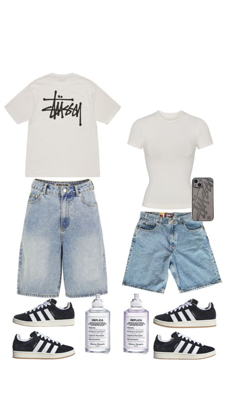 Summer Outfit Vintage, Street Style Outfits Casual, Couple Matching Outfits, Couple Fits, Cute Couple Outfits, Outfit Vintage, Outfit Inspo Casual, Matching Couple Outfits, Swaggy Outfits