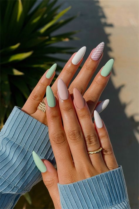 Elevate your style with these chic matte summer nail ideas that embrace simplicity and sophistication. The rich, velvety finish complements vibrant summer hues, perfect for any occasion, whether lounging by the beach or attending a garden party. Embrace the effortless elegance of matte nails and turn heads wherever you go. Dive into a world of unique color combinations and chic designs this summer! Green Summer Nails 2024, Unique Color Combinations, Matte Nails, Sleek Look, Chic Design, Garden Party, Color Combinations, Summer Nails, Turn Ons