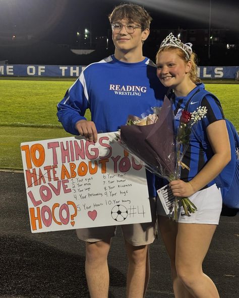 ✨💙🖤🤍 SENIOR NIGHT ‘25 💙🖤🤍 ✨ Senior night Win 🏆+ an adorable HOCO proposal 😊 Love you, Mar 💙⚽️👑 Senior Night, Wrestling, Love You, Thing 1, Humor, Reading, Hair, Beauty, Humour