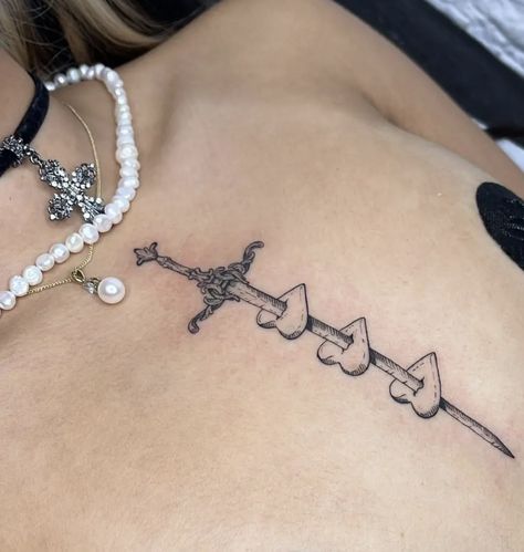 Sternum Tattoo, Cute Tattoos For Women, Discreet Tattoos, Dainty Tattoos, Black Ink Tattoos, Elegant Tattoos, Dope Tattoos, Simplistic Tattoos, Piercing Tattoo