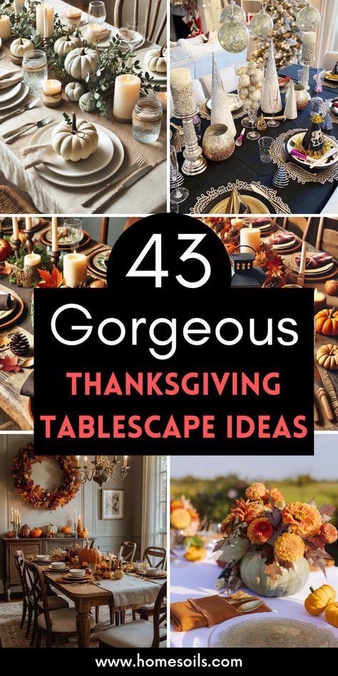 Elevate your celebration with 43 gorgeous Thanksgiving tablescape ideas that captivate and inspire! Create a stunning holiday table—visit our site today! Unexpected Color Combinations, Thanksgiving Tablescape, Tablescape Ideas, Thanksgiving Tablescapes, Farmhouse Charm, Holiday Table, Holiday Tables, Contemporary Designs, Place Settings