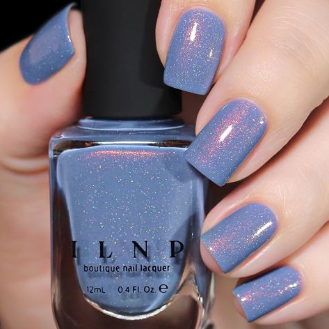 ILNP Dusk To Dawn American Nails, Holographic Nail Polish, Blue Nail Polish, Blue Nail, Popular Nails, Dusk To Dawn, Halloween Nail Art, Holographic Nails, Coffin Nails Designs