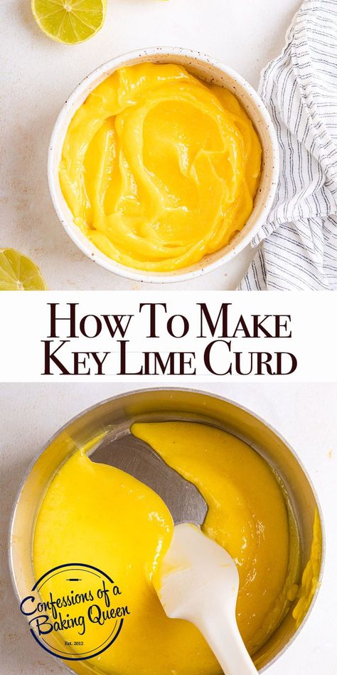 This delicious Key Lime Curd recipe combines a lime tartness with a rich, creamy filling. It is easy to make and a great addition to sponge cakes or tarts. Get the step-by-step recipe here. Key Lime Cake Recipe From Scratch, Key Lime Curd Recipe, Key Lime Filling For Cake, Lime Cake Filling, Lime Curd Recipe Desserts, Diner Desserts, Key Lime Custard, Key Lime Curd, Lime Curd Recipe