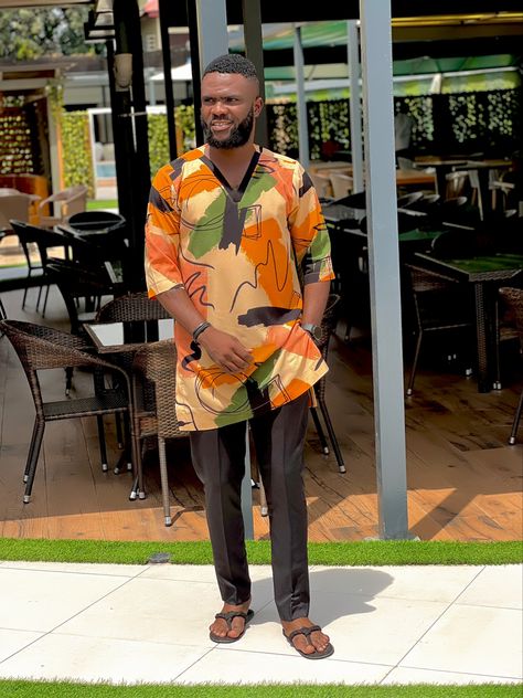 African Wear Styles For Men, Latest African Men Fashion, Classy Outfits Men, Traditional Outfit, African Men Fashion, African Men, African Wear, Vintage Fabric, Traditional Outfits